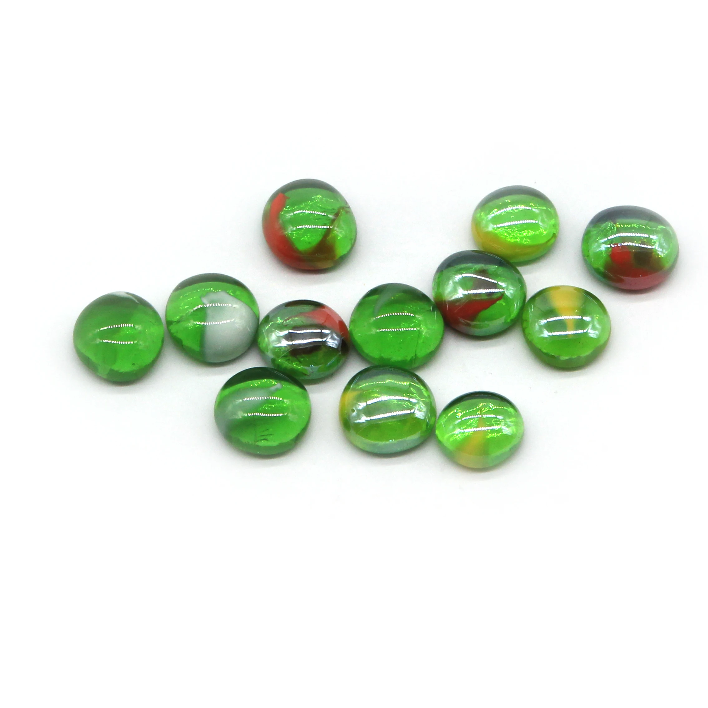 Зеленые стеклянные бусины с лепестками для украшения стеклянных бусин