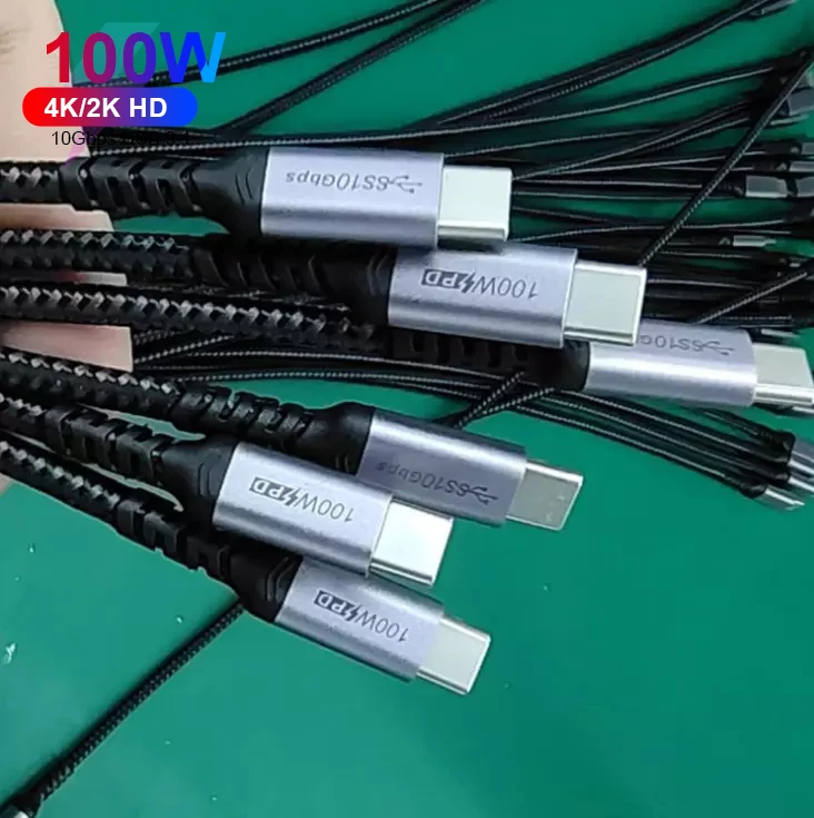  Высокое качество USB3.1 4K 60 Hz 10 Гбит/с Type C кабель для передачи данных PD 20V 5A 100W быстрая зарядка USB MacBook