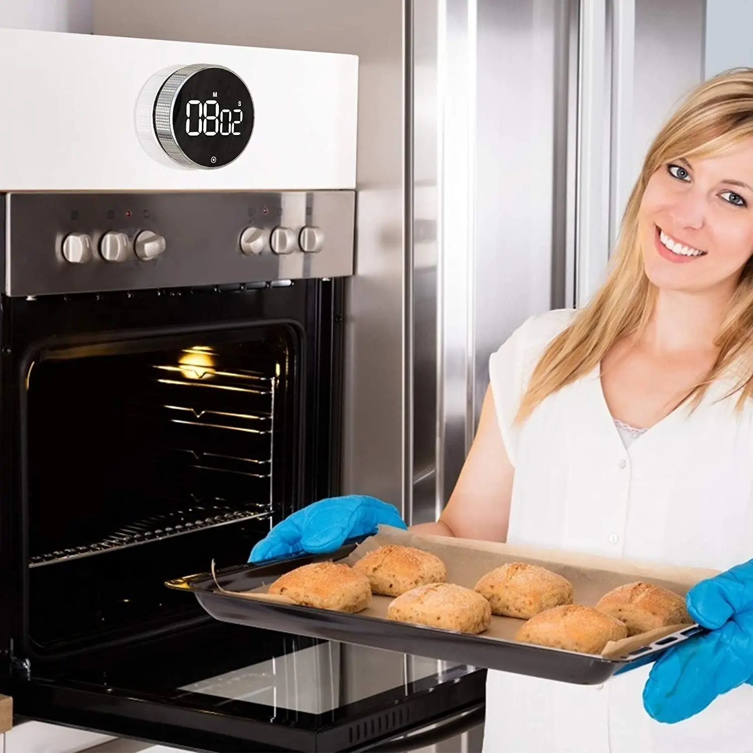 Magnetic Digital Timer for Kitchen Cooking Shower Study Stopwatch LED Counter Alarm Remind Manual Electronic Countdown