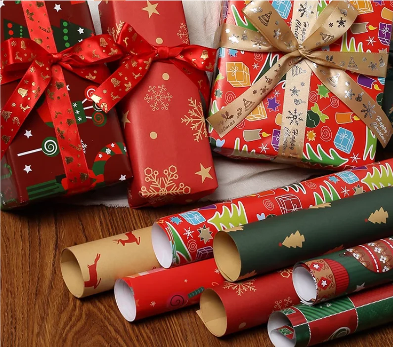 China wholesale gift wrapping paper roll custom clothing wrapping paper flower gift packing wrapping paper