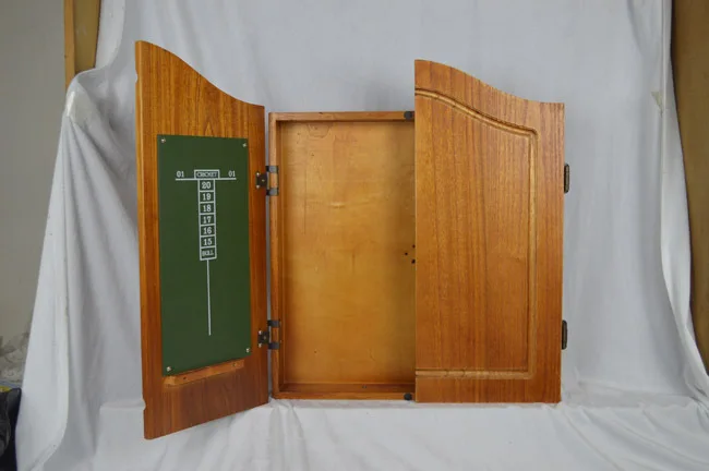 High Quality Deluxe Solid Wood Dartboard Cabinet Set with Darts Sets