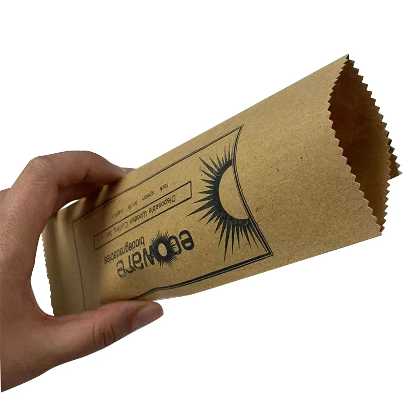 Factory Price Hot Sale Biodegradable Wooden Spoons 16Cm Cutlery Set Restaurant Bag