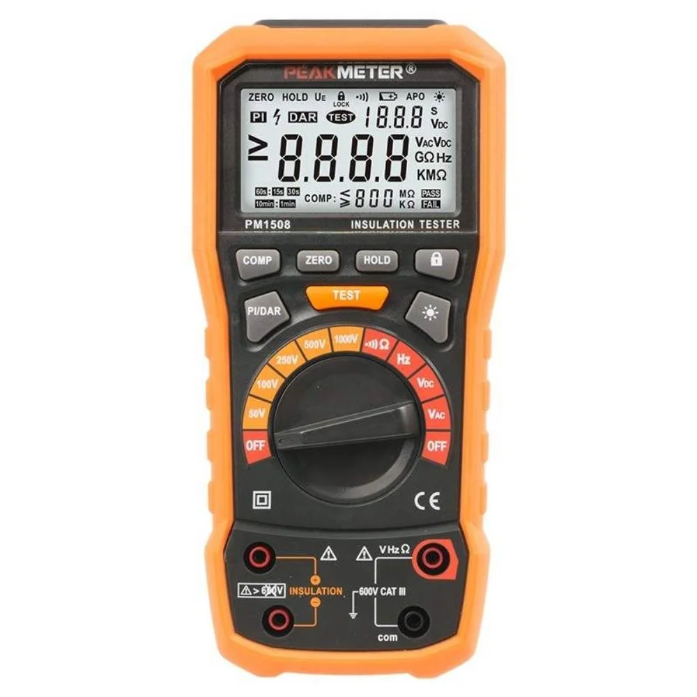 2021 newest 1000V insulation tester megger PM1508 same as F1508 portable megohmmeter