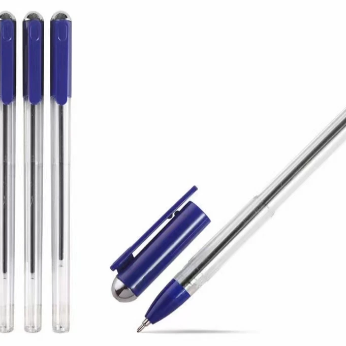 Africa school and office stationery easy Ballpoint Pen Manufacturers Bulk  Blue Plastic Ball Point Pen 50 pcs Boxed Ball pen