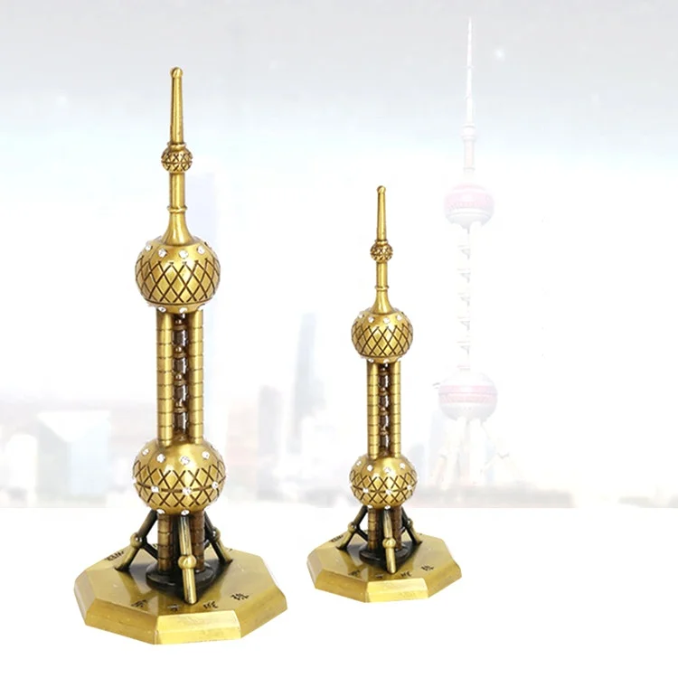 
Oriental Pearl Tower Souvenirs Gifts Home Decor 3D Model Metal Statue 