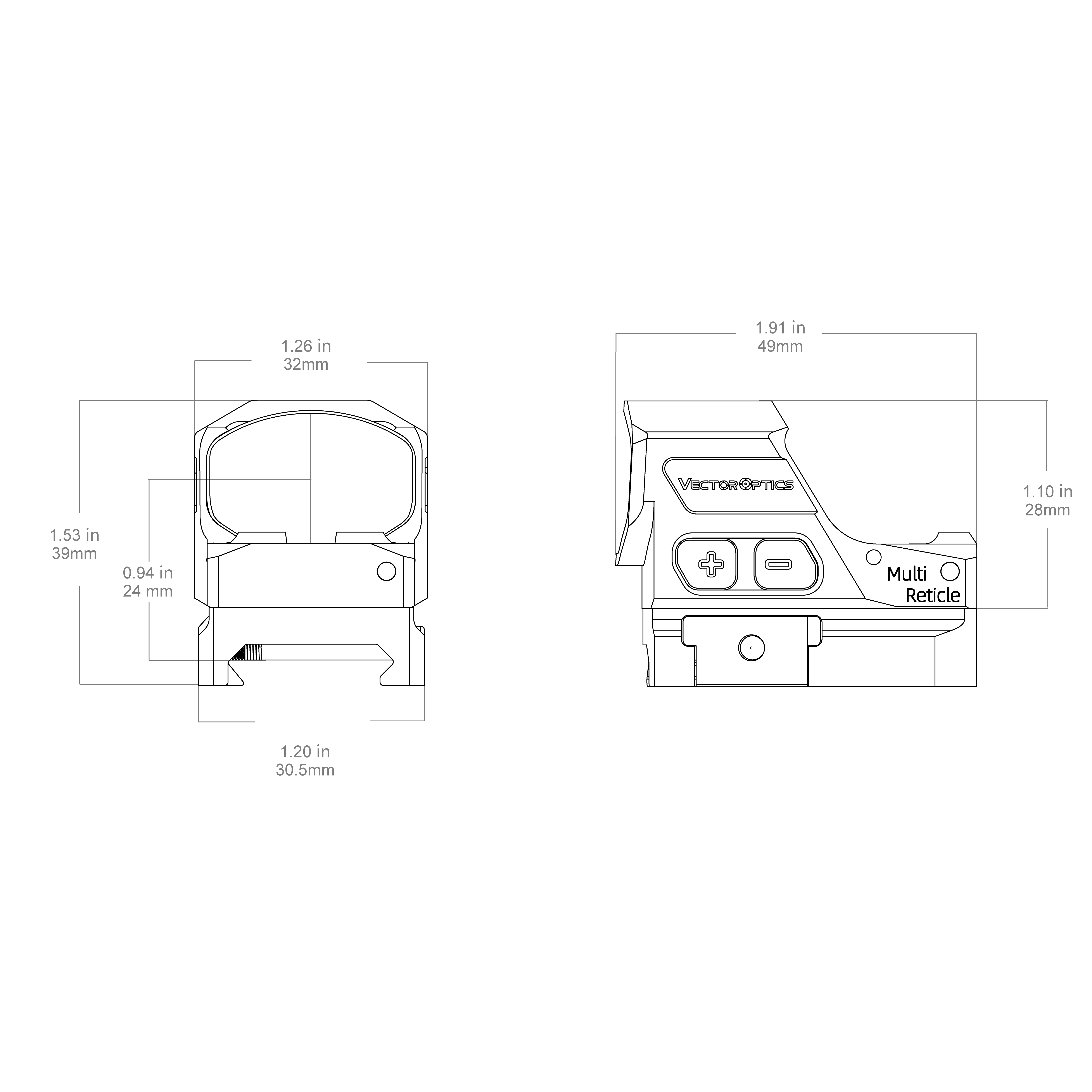 Vector Optics Frenzy-X 1x19x28 Reflex Sight DurableTitanium  Motion Sensor Red Dot Sight