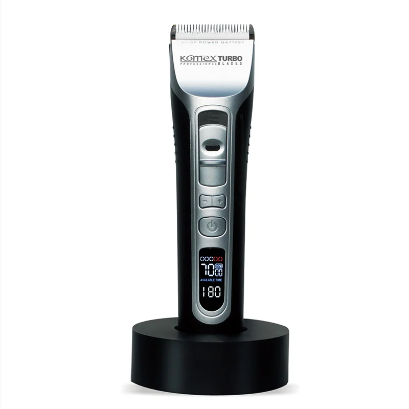 Komex ЖК-дисплей Керамическая передвижная головка резака и титановая фиксированная беспроводные перезаряжаемые машинки для стрижки волос