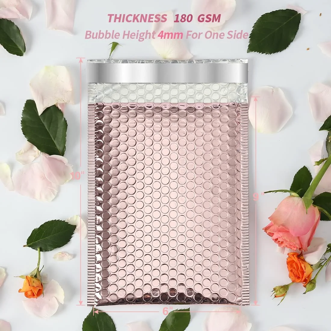 CTCX Custom Mailing TearProof Express Bubble Mailer Air Padded Envelopes Postage Bubble Mailer Bags Metallic Poly Bubble Mailer