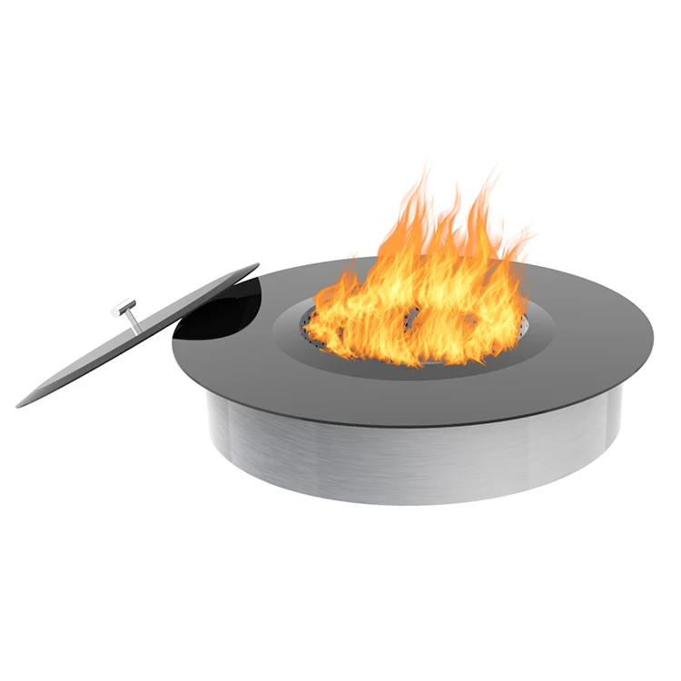 Wall Mounted Steel Diameters Apartment Indoor High Quality 50cm Ethanol Fireplaces Bio Alcohol Round Insert Fireplaces