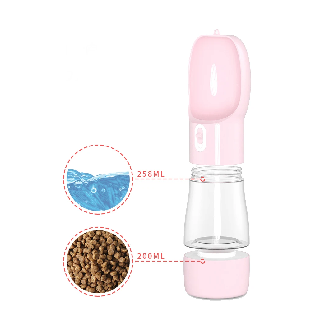 New design outdoor traveling portable cat pet dog (food) water bottle