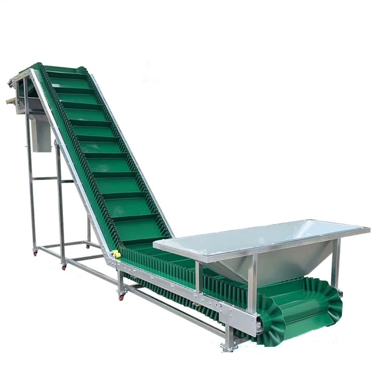 Customized Price Inclined Bucket Belt Conveyors Industrial Belt Elevator Machine PVC Bucket Belt Conveyors Modular