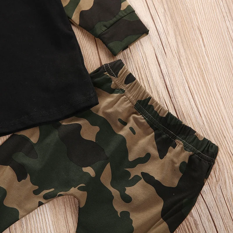 BKD Winter Fashion Long Sleeve Camouflage Set Baby Clothes OEM Service Picture Soft Shell Kids Summer Clothes Character Support