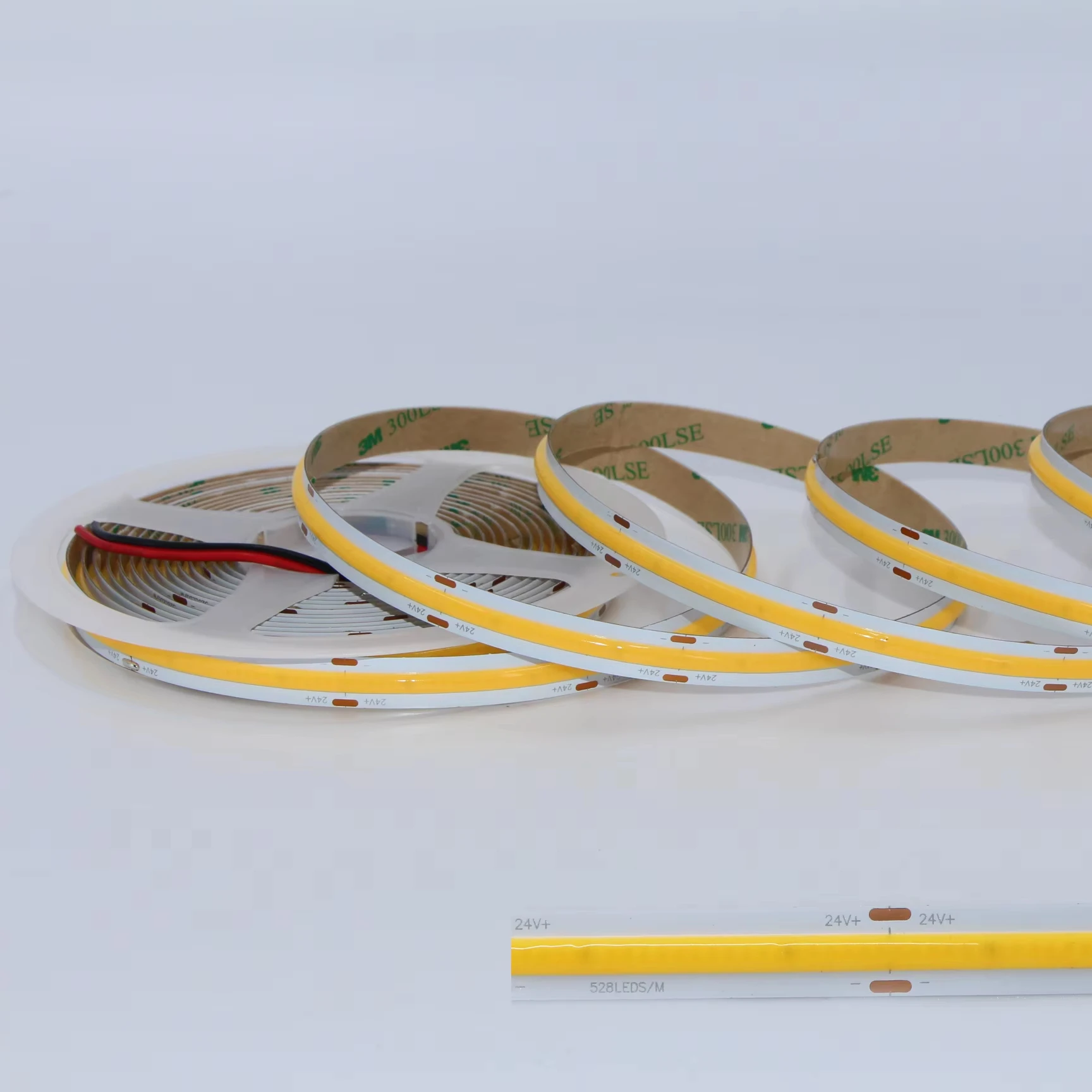 DC12/24 В CRI 90 + 14 Вт/м 16 4 фута 10 мм ширина 528 светодиодов/м с регулируемой яркостью COB Гибкая высокая плотность равномерный свет Светодиодные полосы света