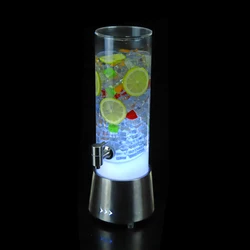 Stainless steel Draft Beverage Beer Dispenser portable light Tower with LED Lights