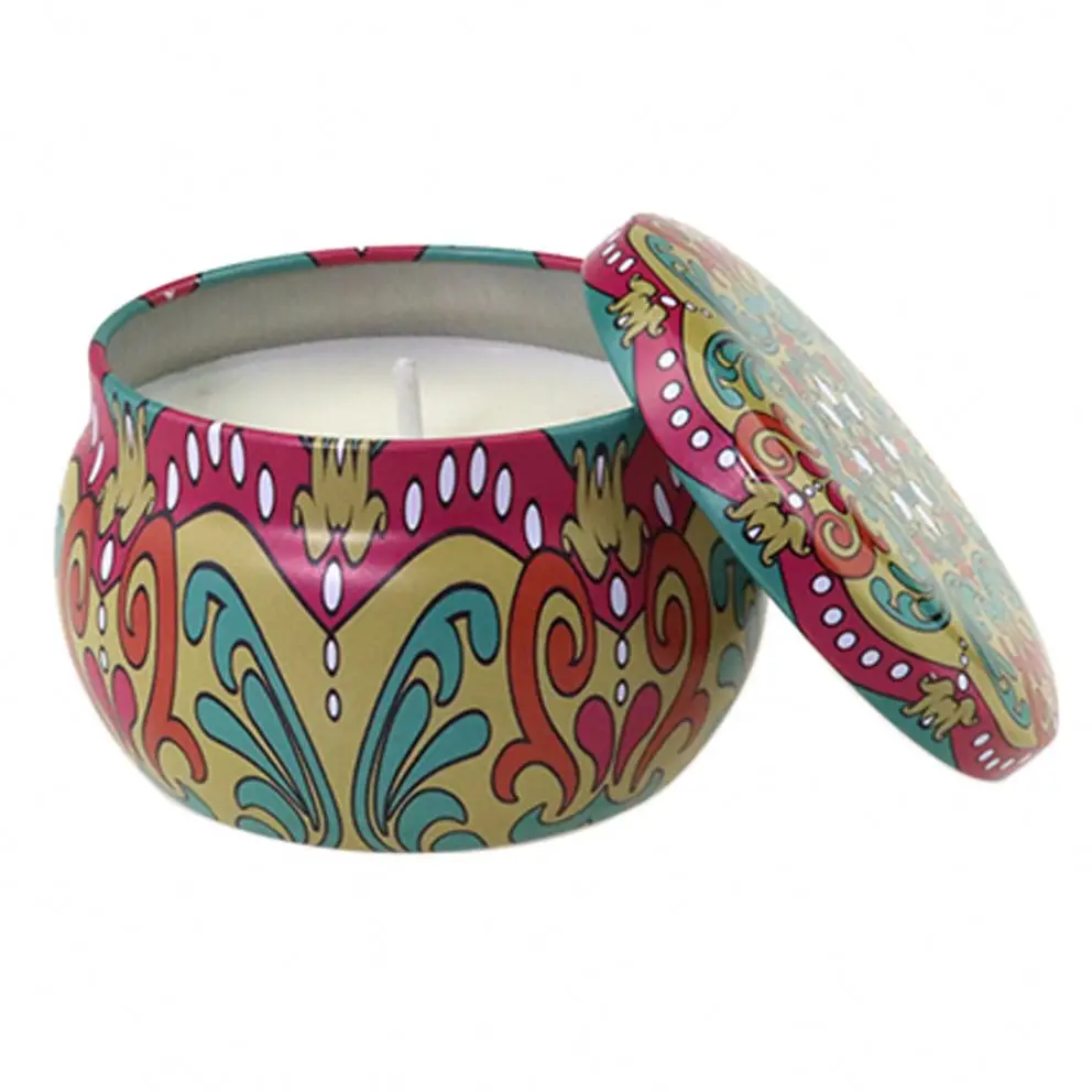 online shopping ready to ship set of 4 color gift box scented candle 4 oz soy wax customized metal tin perfume massage candle