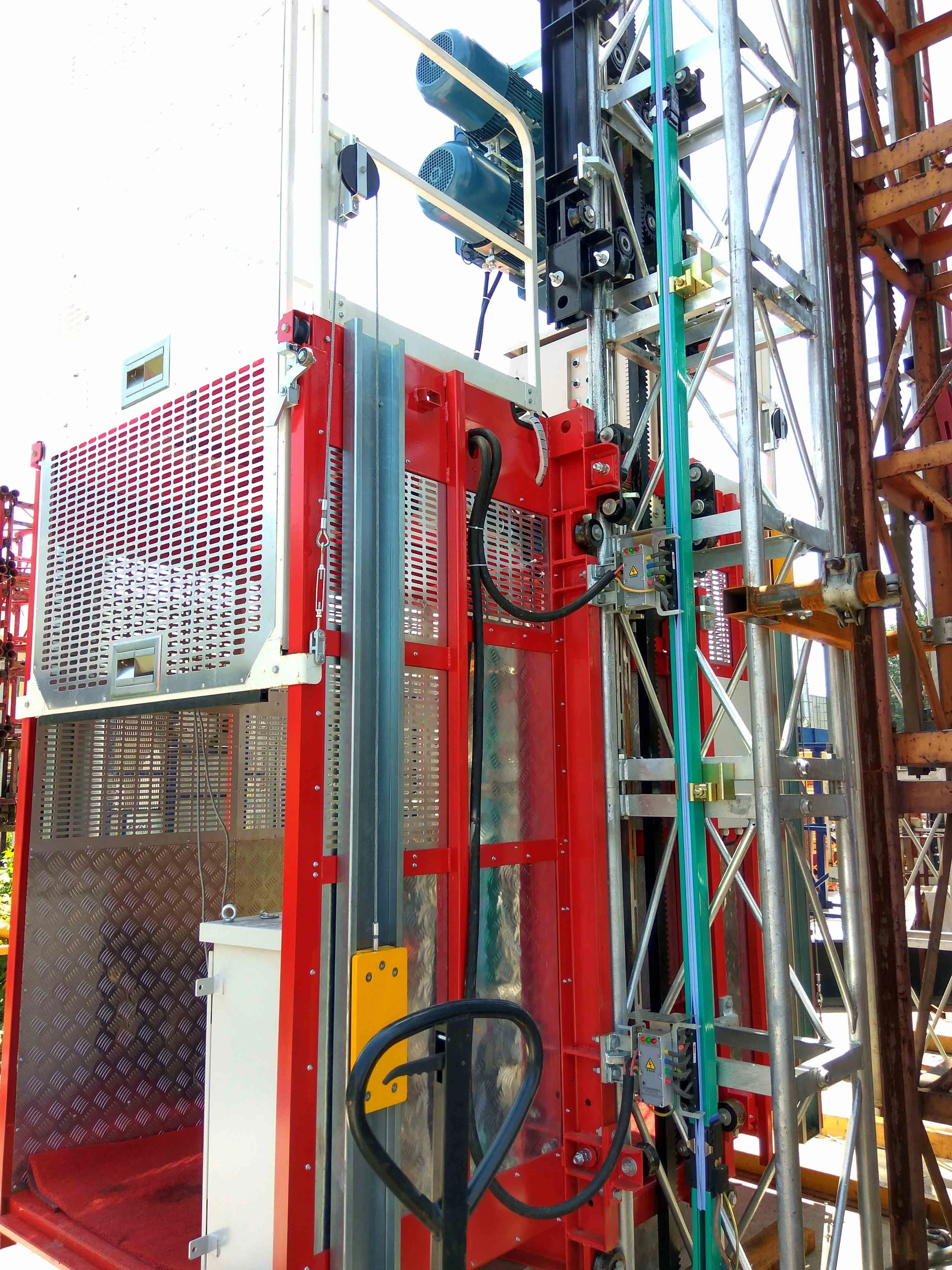 SC series building construction elevator with single or double cage builders and cargo lift China  manufacturer