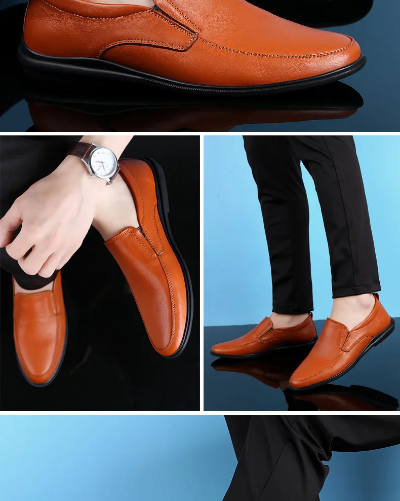 healthy business casual shoes for men in real napa cowhide leather