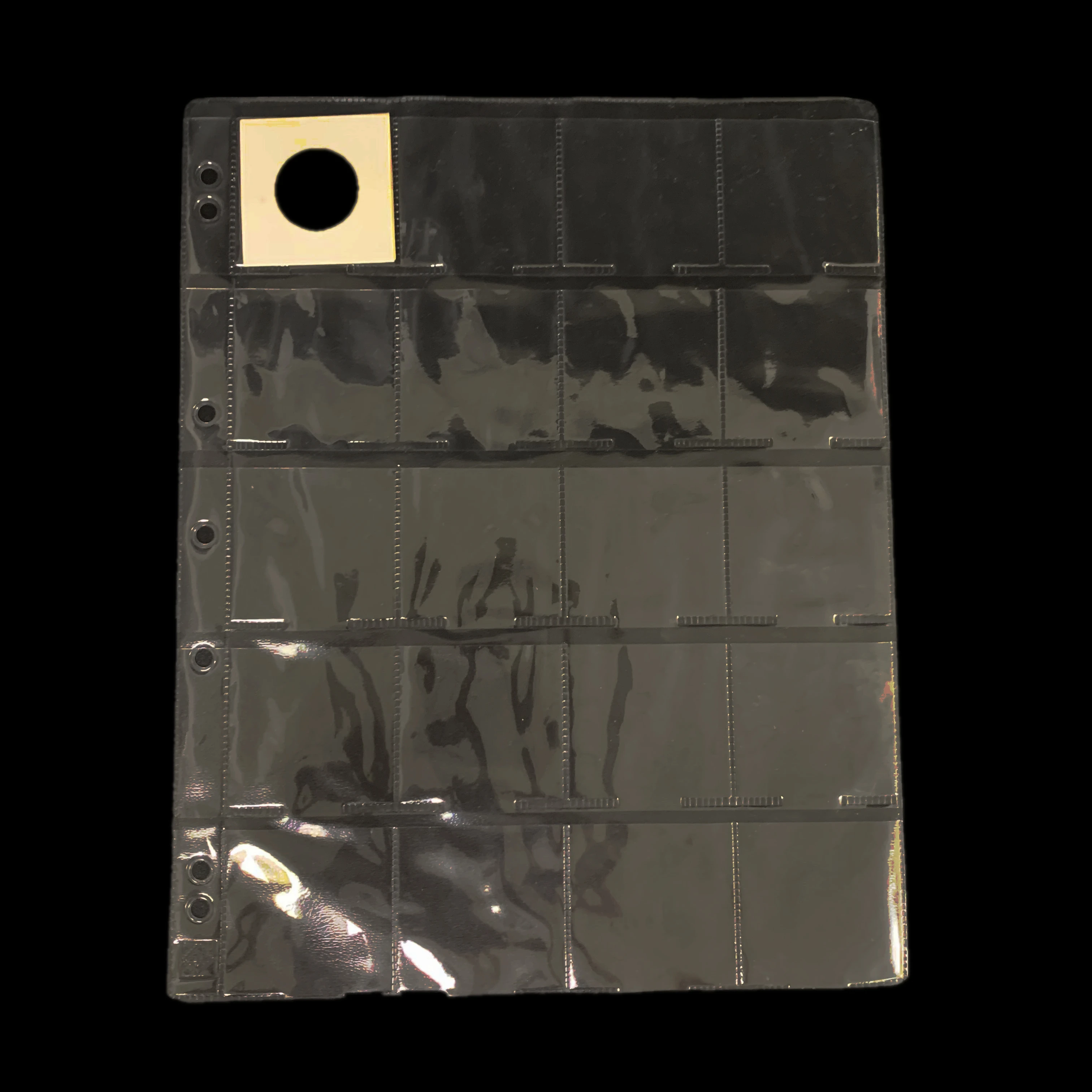 the sheets for coin flips  PVC film  album inside pages  20 pockets