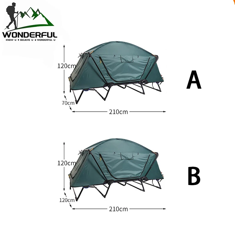 Travel Waterproof Top Oxford  Outdoor 1 2 Person Folding Automatic Double Layer Fishing Camping Ground Off Tent
