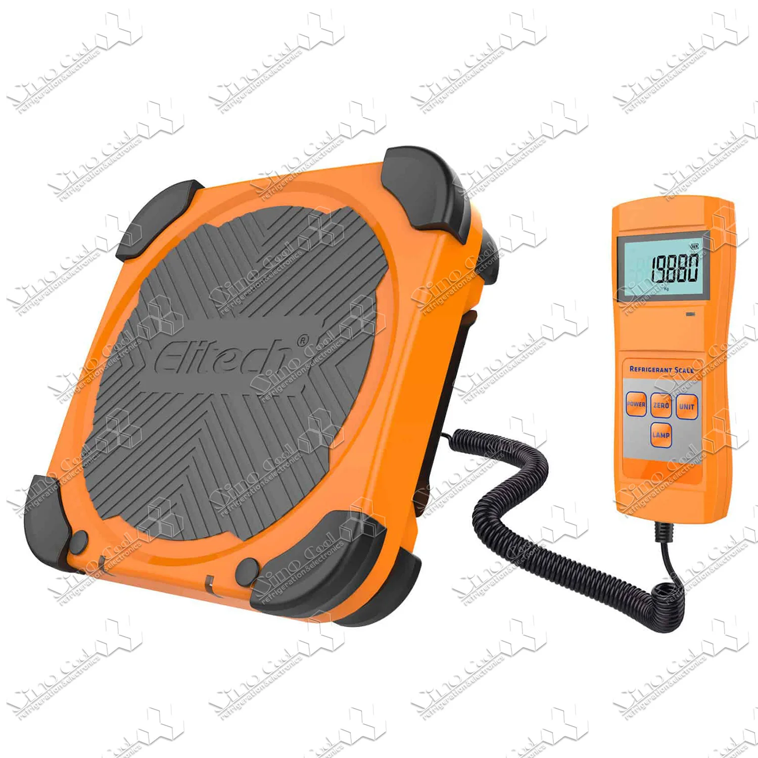 Elitech Refrigerant Scale HVAC Freon Charging Scale 220lbs Weight Upgraded with Anti-Collision Corner LMC-200