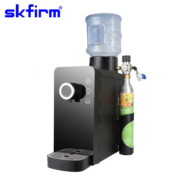 Skfirm Cold Water Dispenser Black and White Household Soda Drink Machine Commercial Soda Maker for Sparkling Water