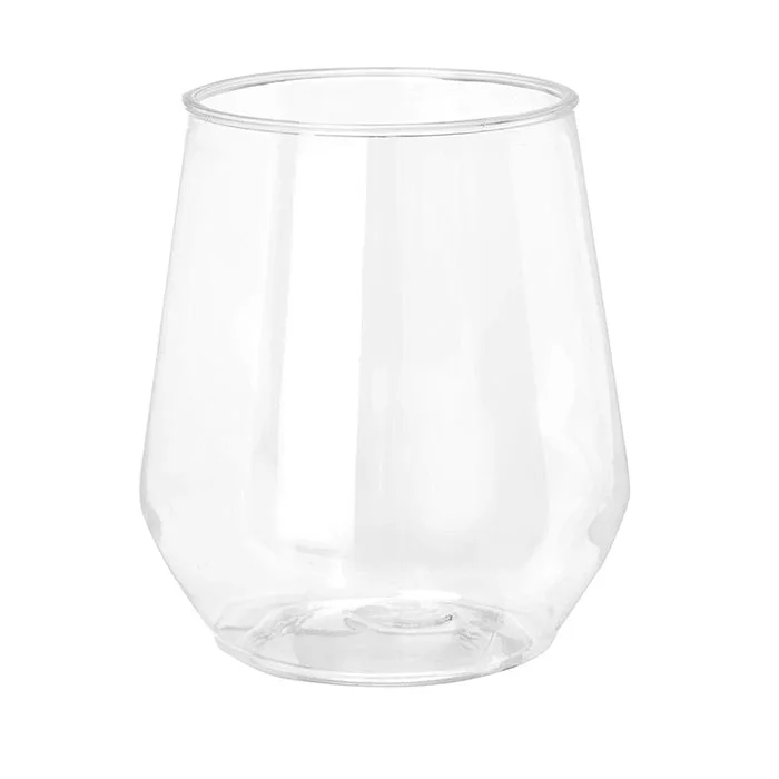 12 унций Небьющийся Stemless Пластиковый Винный бокал для шампанского очки прочный многоразовая небьющиеся линзы чашка домашнего офиса бары свадьбы