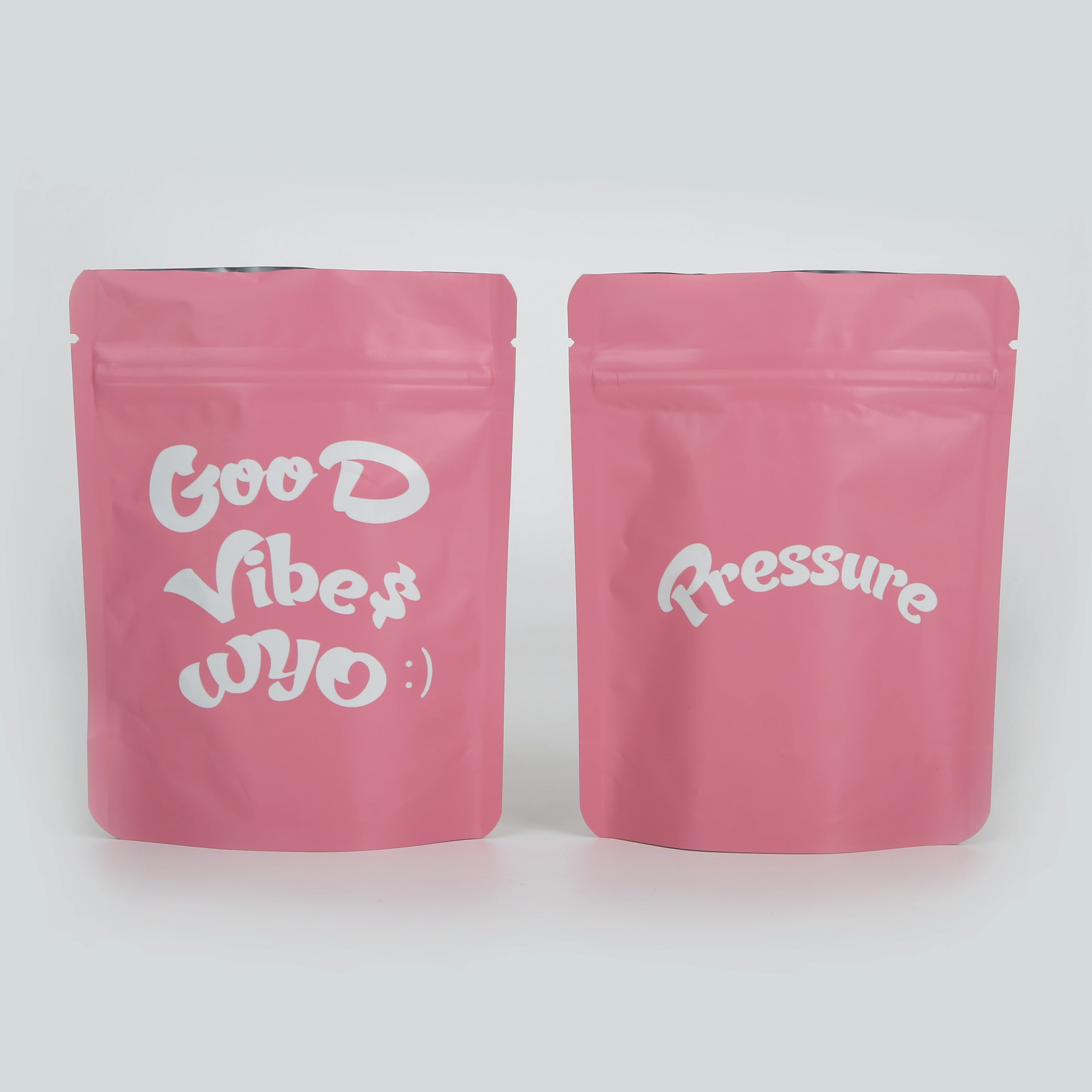 Smell proof weed mylar bag reusable child proof 3.5 PE zipper lock packaging bag with customized logo