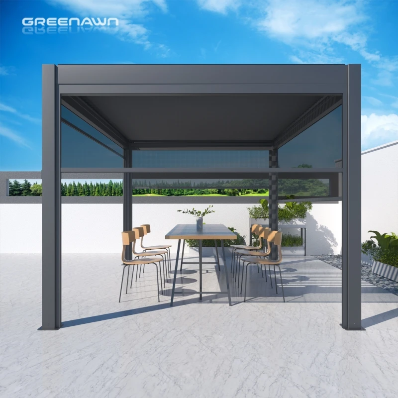 Waterproof Swimming Pool Roof Electric Aluminum  Pergola Liftet Pergola Connectors Pergola Toldo Outdoor