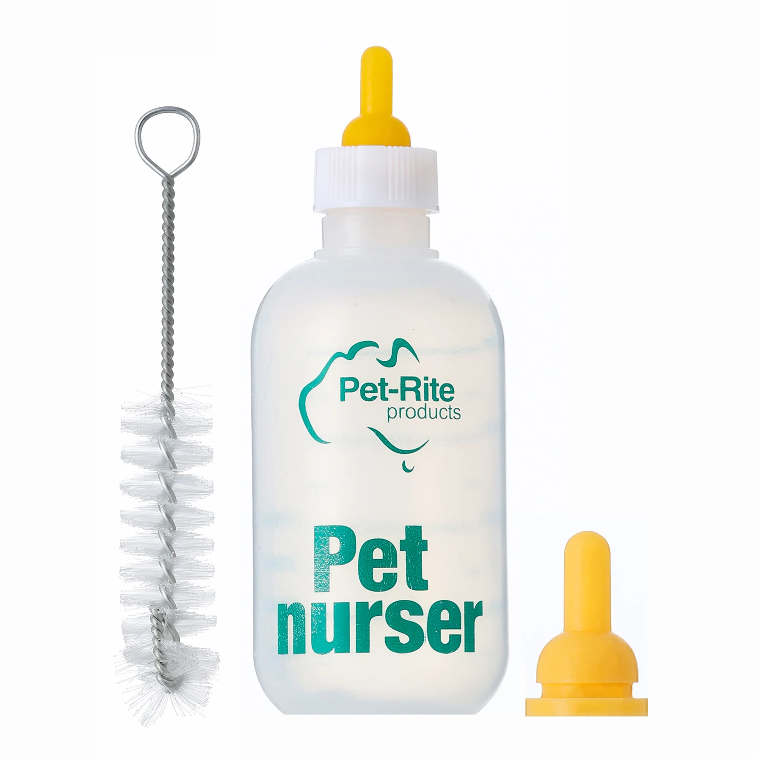 120ML Nurser Feeding Bottle Kits with Replacement Nipples for Small Baby Animals Pet Nursing Bottle and Nipples with Brush