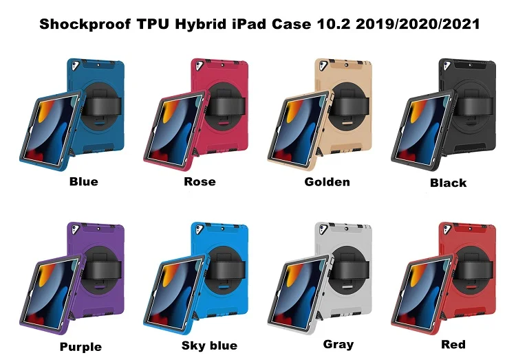 Miesherk rotating case for iPad 9th Generation 2021 7th/8th Gen 10.2 inch protective cover with stand