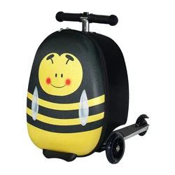 19 Inch cheap children travel suitcase kids trolley luggage bag with small EVA folding wheels