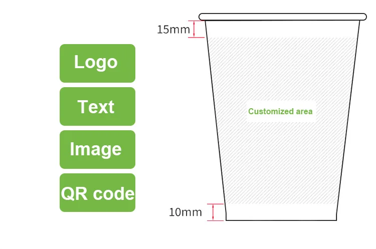 Wholesale Printing 8oz 12oz 16oz Single Wall Disposable Paper Cups customized hot coffee paper cup with lid