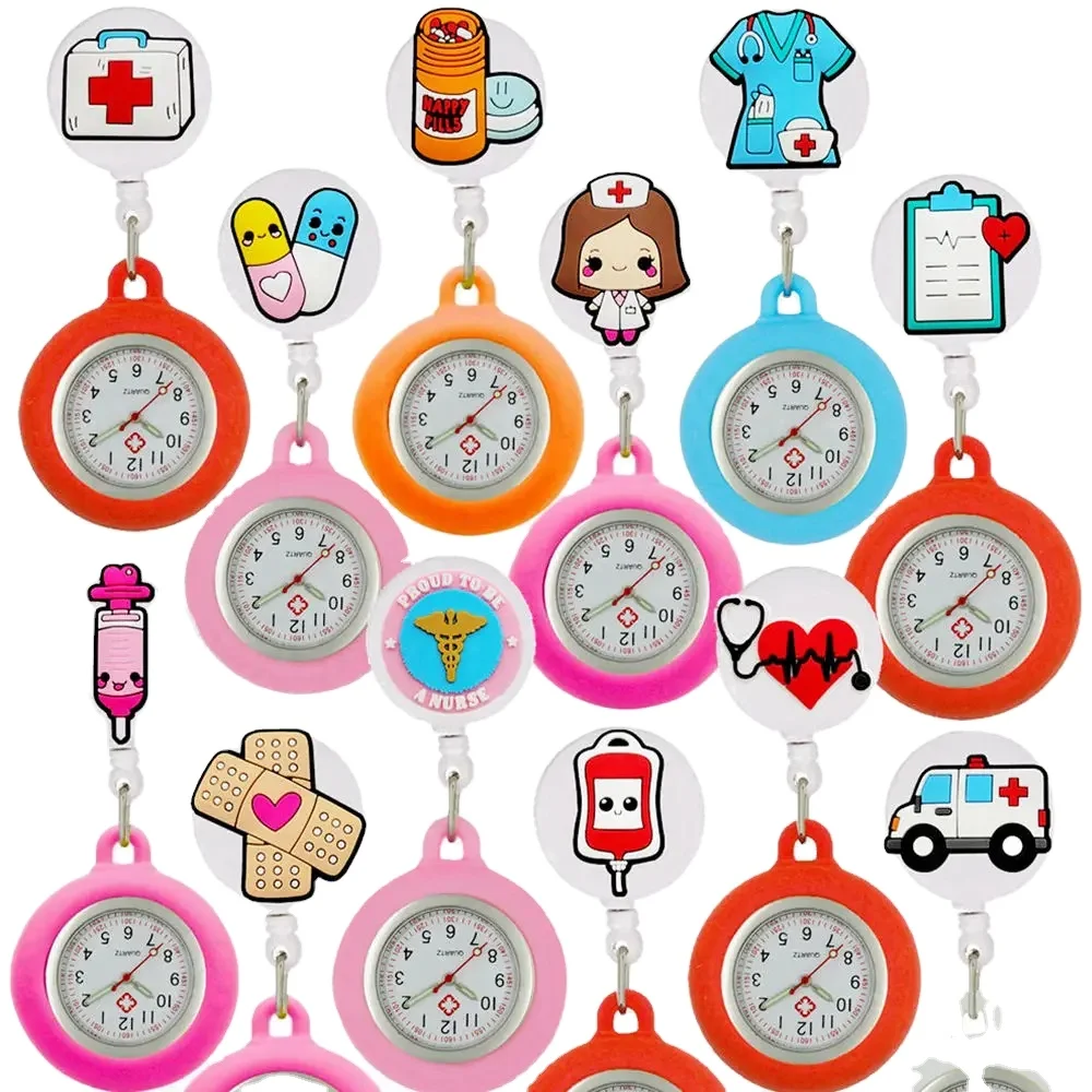 Advertising gifts wholesale Retractable fashion portable cute medical silicone nurse watch