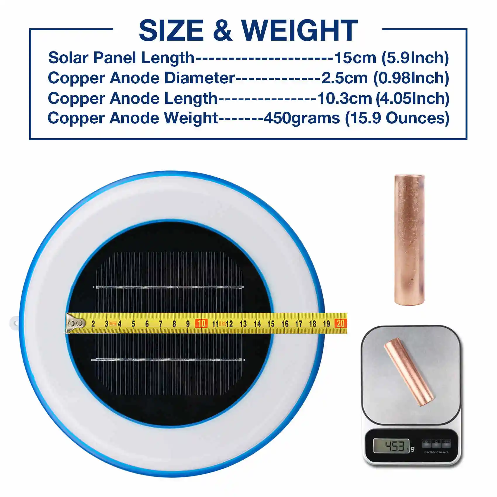 Hot Sale  Water Purifier Equipment Portable Solar Swimming Pool Purifier Solar Pool Copper Ionizer