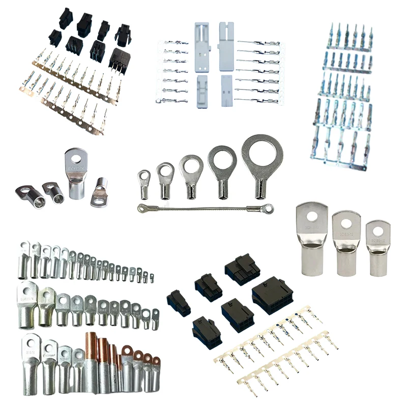 Custom metal stamping spring steel carbon steel cable terminal block connector spade terminal connector