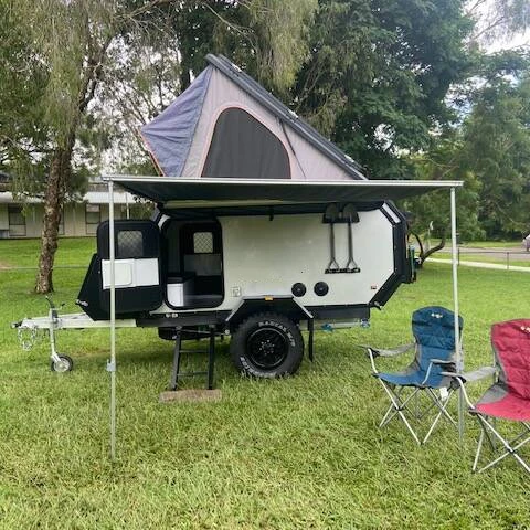 Ecocampor 2022 New Design Hot Selling Australian Standards Off Road Tear Drop Camper Trailer With Inside Bed For Sale