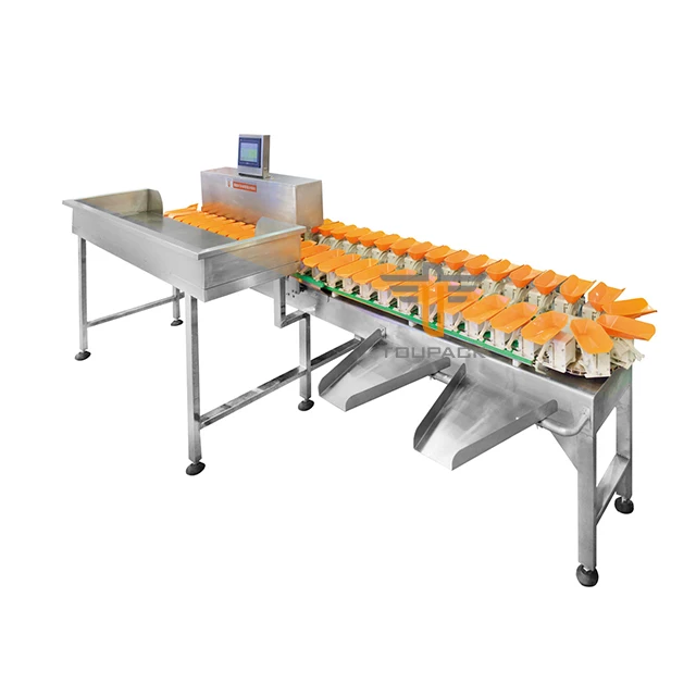 Check Weigher 6 Level Conveyor Belt Tomato Grader Fruit Sorting Machine Apple