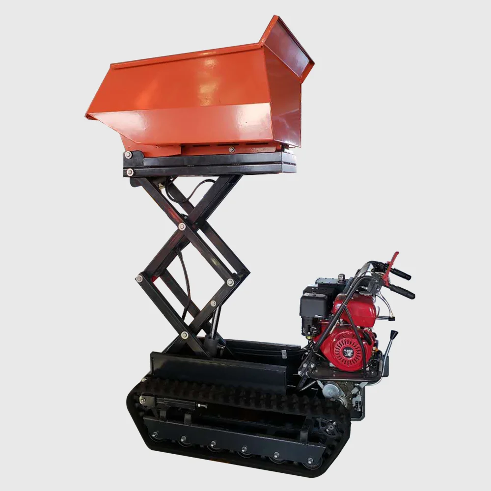 handy mini transporter hydraulic tip 500kg mini track dumper
