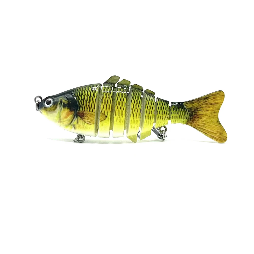 Top Water Bass Fishing Lures Lifelike Slow Sinking Swim Bait Multi-Jointed Artificial Lure for Lake Fishing