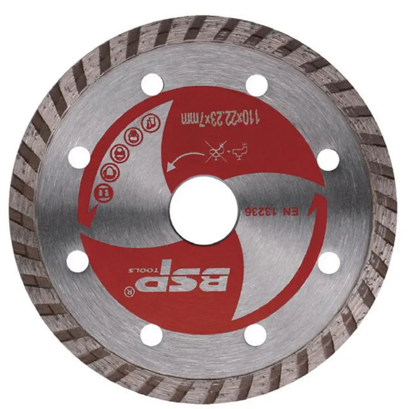 10inch Diamond Turbo Saw Blade Granite Blade with 1inch Arbor for Stone Concrete Brick