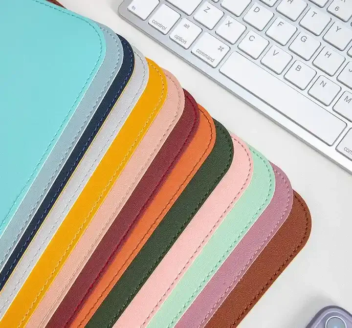 Wholesale Custom Logo Printed Keyboard Pad PU Leather Pad Protector Desk Mat Gaming Mouse Pad