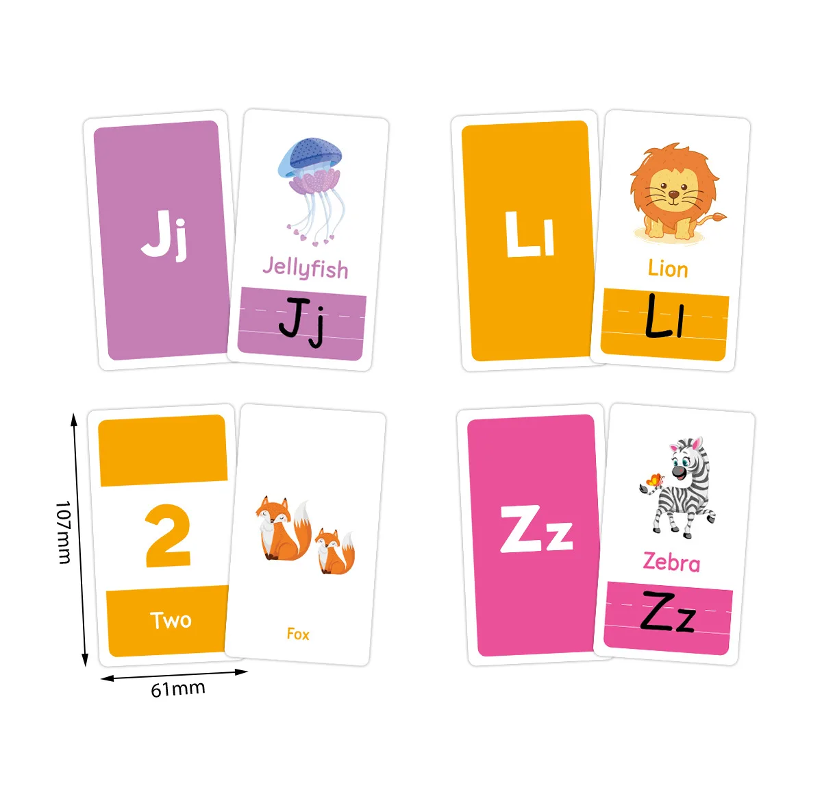 58pcs/set Alphabet Learning Flashcard for Toddler Early Education Preschool Toddler Flashcards Game Baby Learning Cards Kid 2023