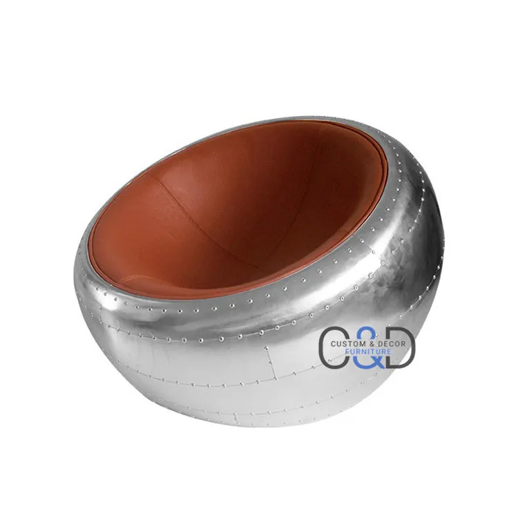 
Стекловолоконный алюминиевый корпус авиационный вращающийся шар стул 