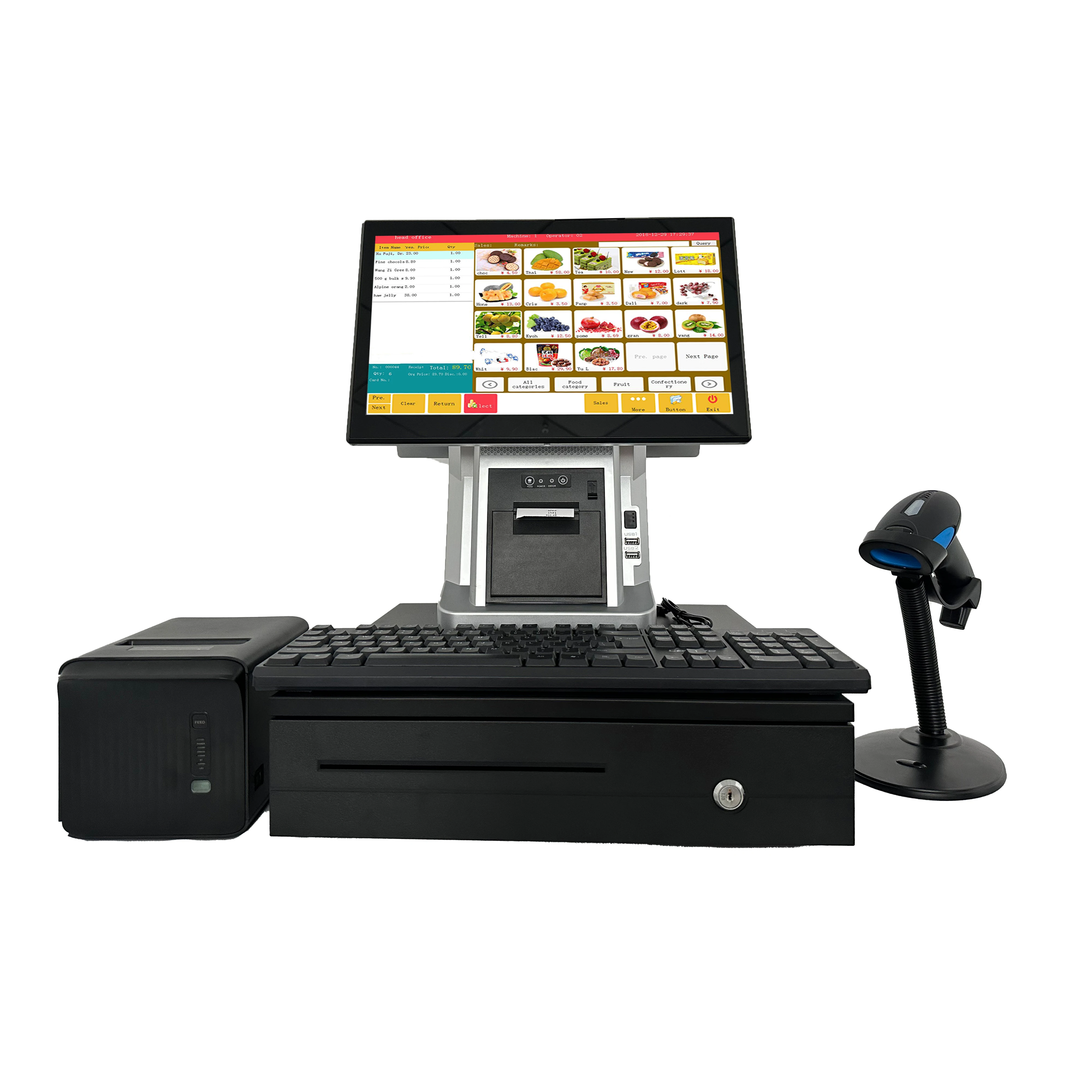 15.6' touch screen all in one windows os pos system restaurant windows 7 pos system