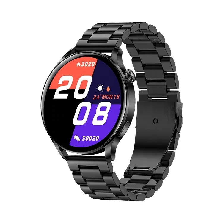 GT3 smart watch for huawei round screen BT calling sport ip68 custom background gt3 pro smartwatch wristwatch with steel straps