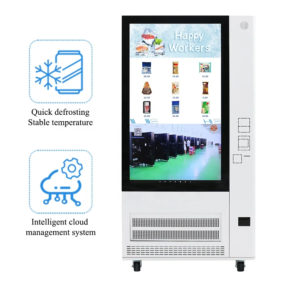 New Release Smart Fridge Frozen Food Vending Machine Fully Automatic with Quick Defrosting System