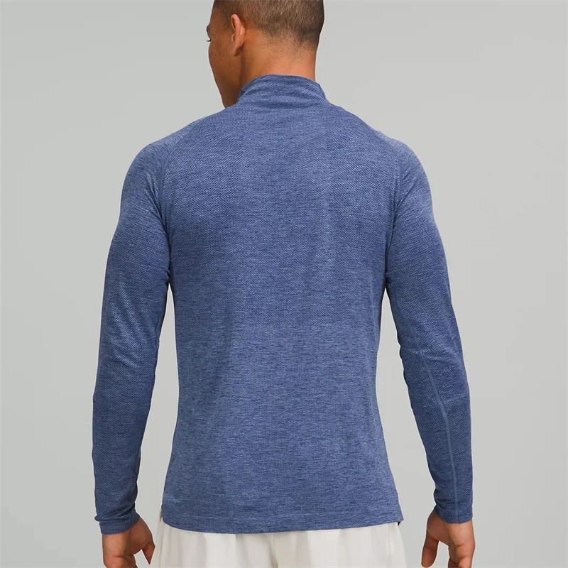 Manufacturer Custom Quick Dry Gym 1/4 Quarter Zip Top Fitness Tshirts Golf Shirts Sportswear Long Sleeves