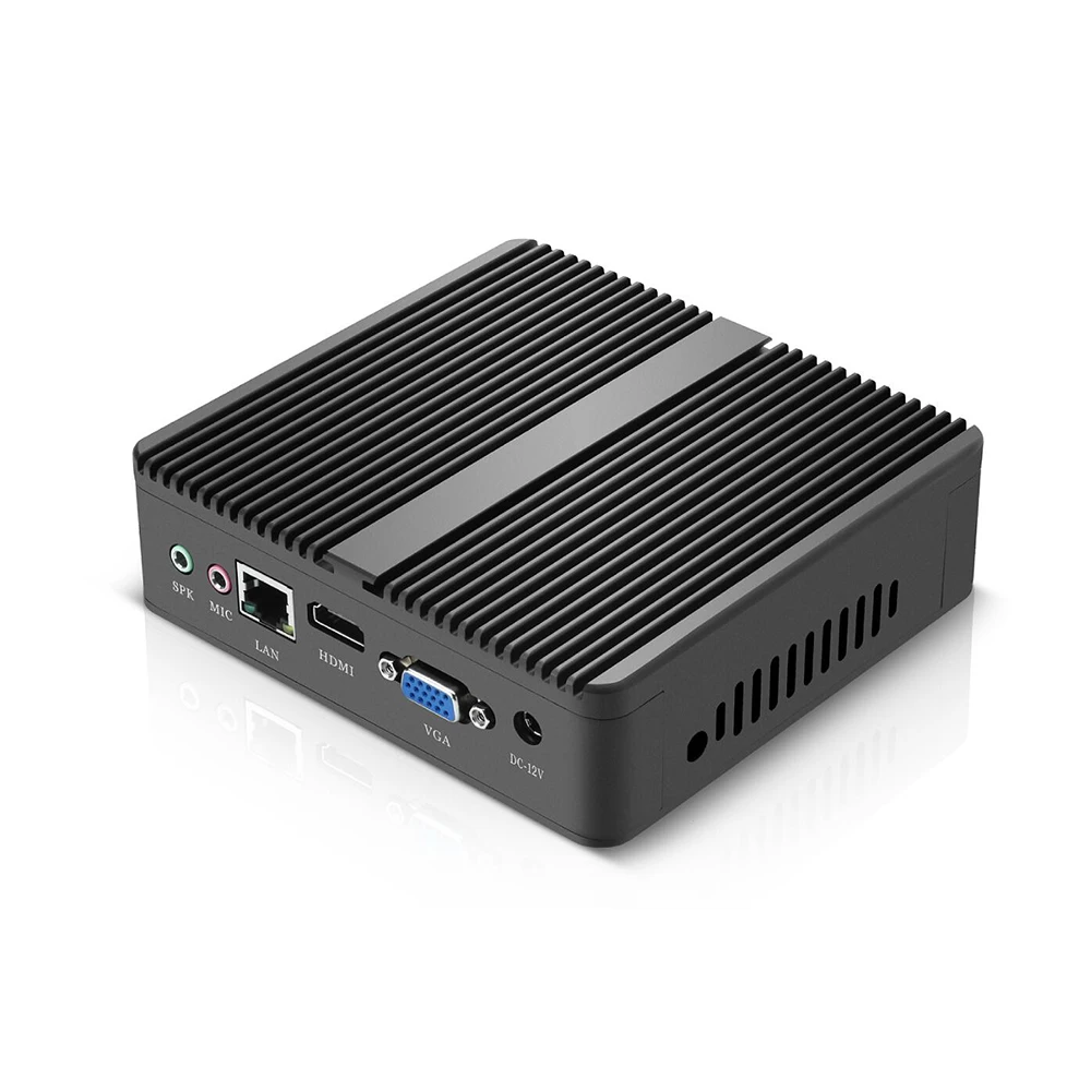  Мини-ПК без вентилятора In-tel Ce-leron J1900 Win10 Linux HTPC неттоп 5xUSB H D VGA 300 Мбит/с Wi-Fi NUC Компактный