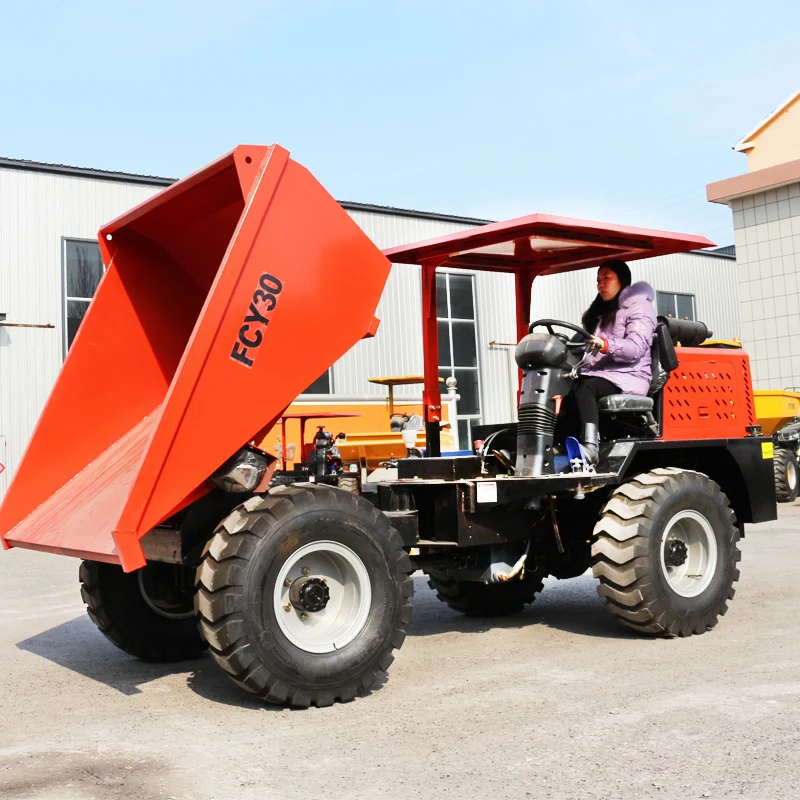 Heavy duty 2ton 3ton 5ton 10 ton site dumper truck tipper truck for construction mining works dump trucks articulated dumper