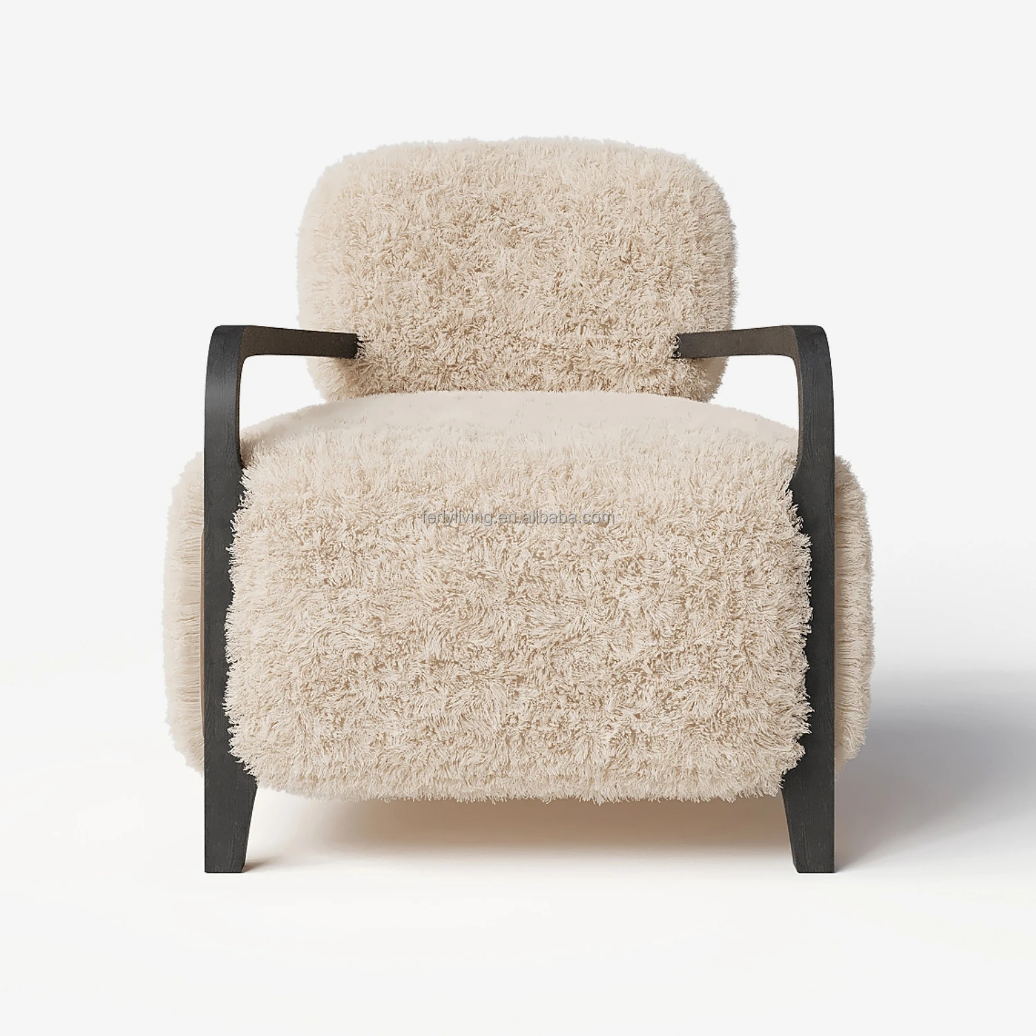 Modern Home Furniture Living Room Sofas Living Room Chairs Set Wrapped In luxurious Long Haired Sheepskin Armchair
